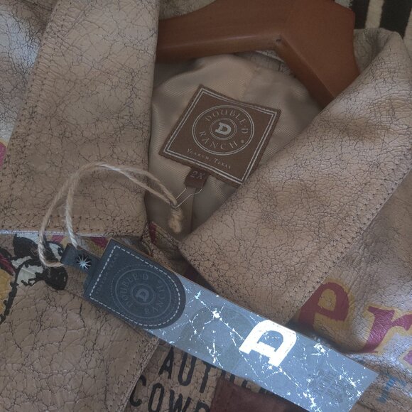 Double D Ranch leather jacket size 2x  brand New $1500 - Picture 4 of 4